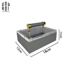 Haute Folie - Hộp Da Đa Năng Đựng Phụ Kiện - Gray Glamour 12x18-CẬU HAI HOME DECOR