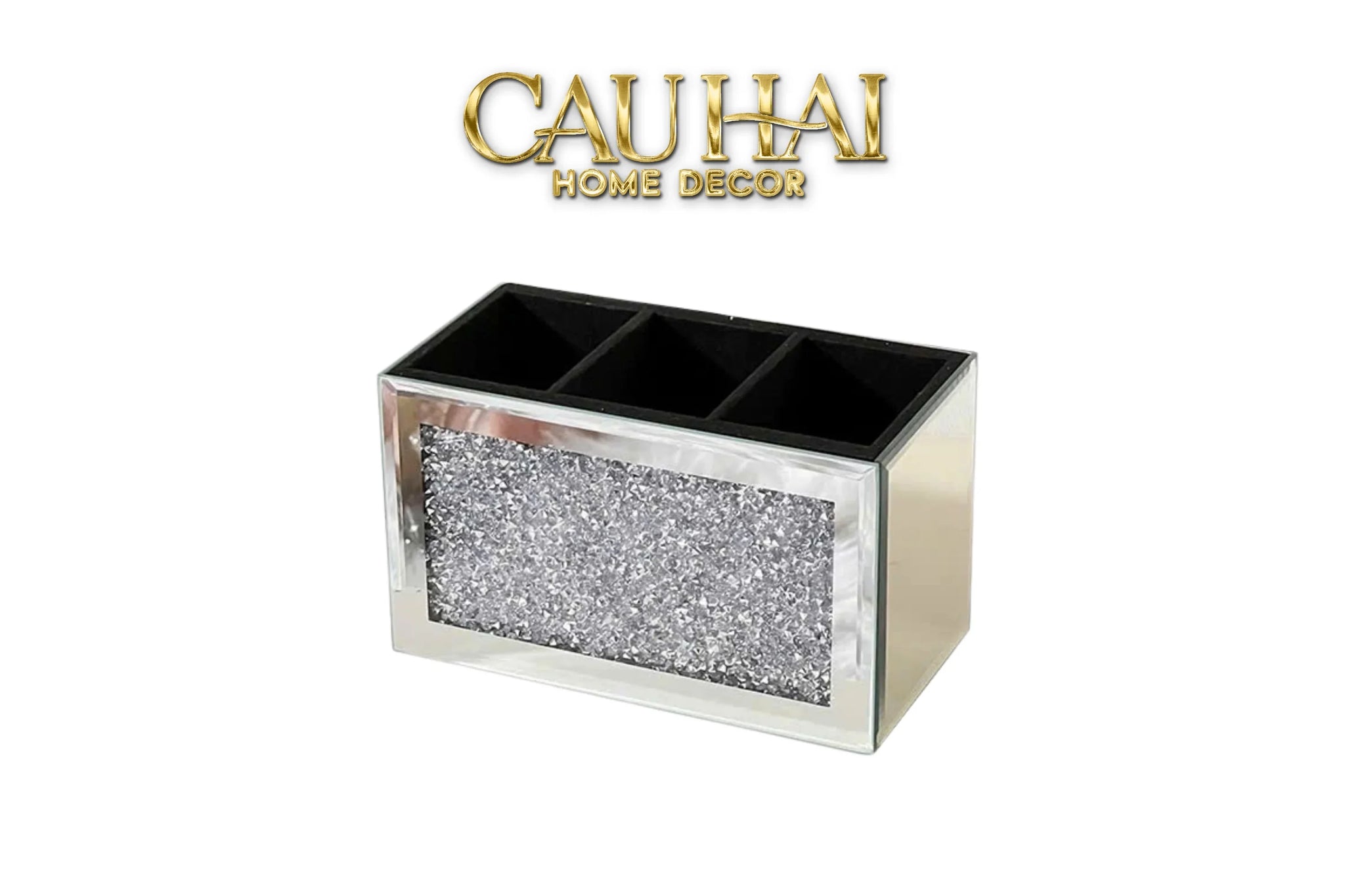 Haute Folie - Hộp Đựng 3 Ngăn Mirror Argente Bling Bling-CẬU HAI HOME DECOR