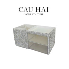 Haute Folie - Hộp Lưu Trữ Đa Năng Diamond Bling Bling Fw25-CẬU HAI HOME DECOR