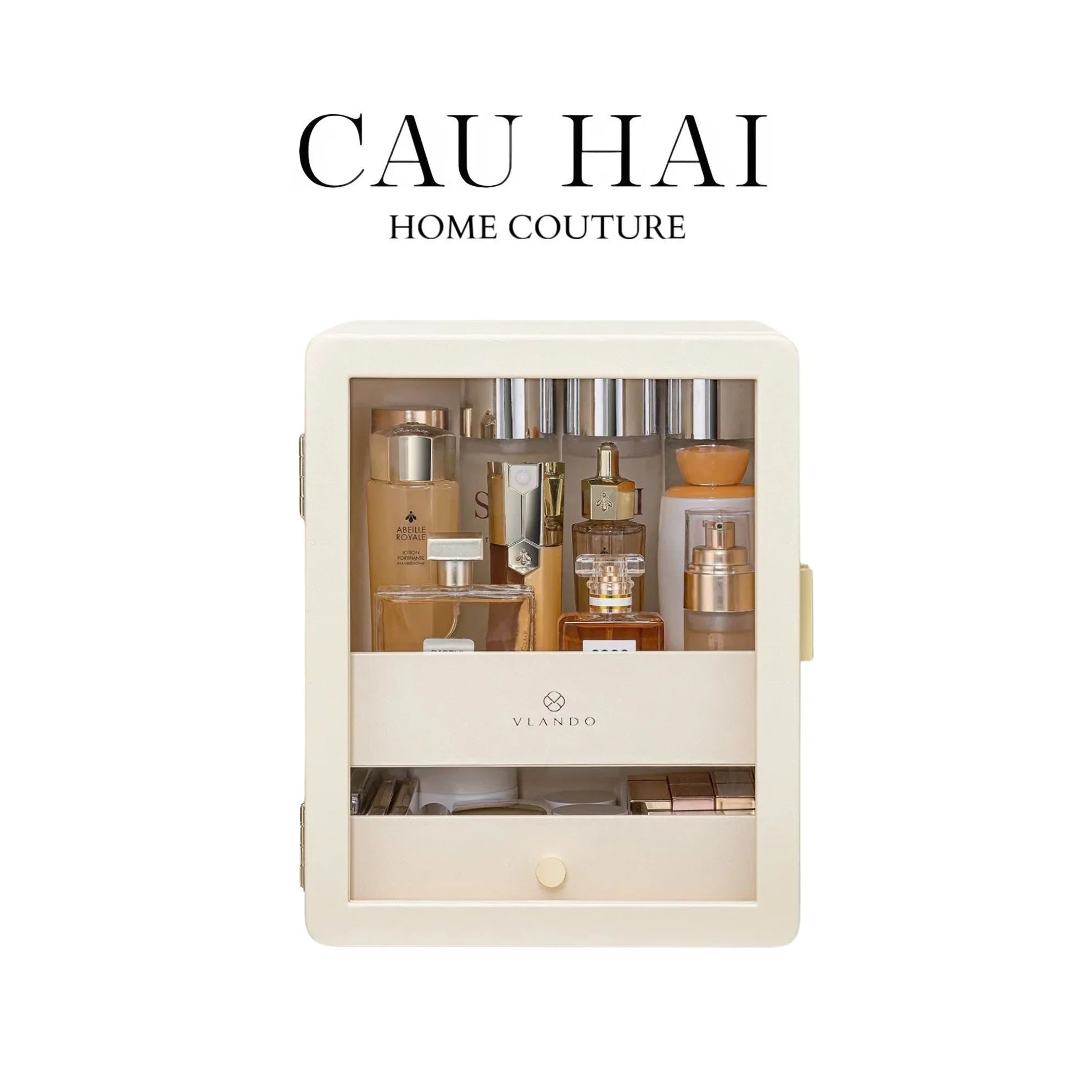 HAUTE FOLIE - HỘP MỸ PHẨM DA BEAUTY CLOSET - CẬU HAI HOME DECOR