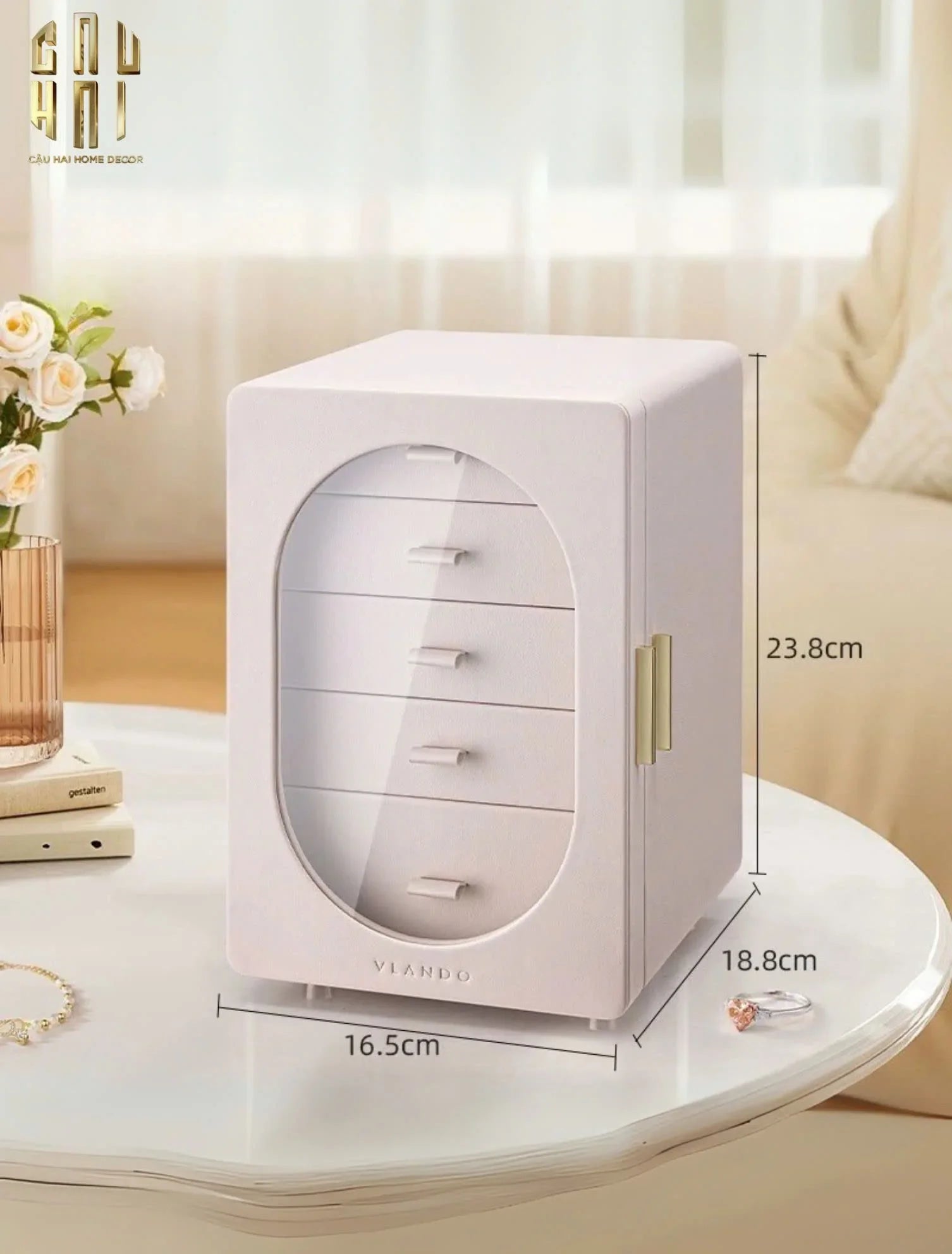 HAUTE FOLIE - HỘP TRANG SỨC JEWELRY PENTA - CLOSET - CẬU HAI HOME DECOR