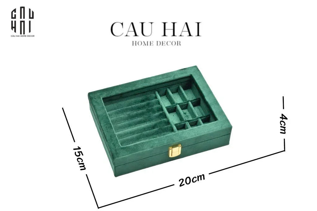 HAUTE FOLIE -HỘP TRANG SỨC NHUNG LUXURY VELVET JADE - CẬU HAI HOME DECOR