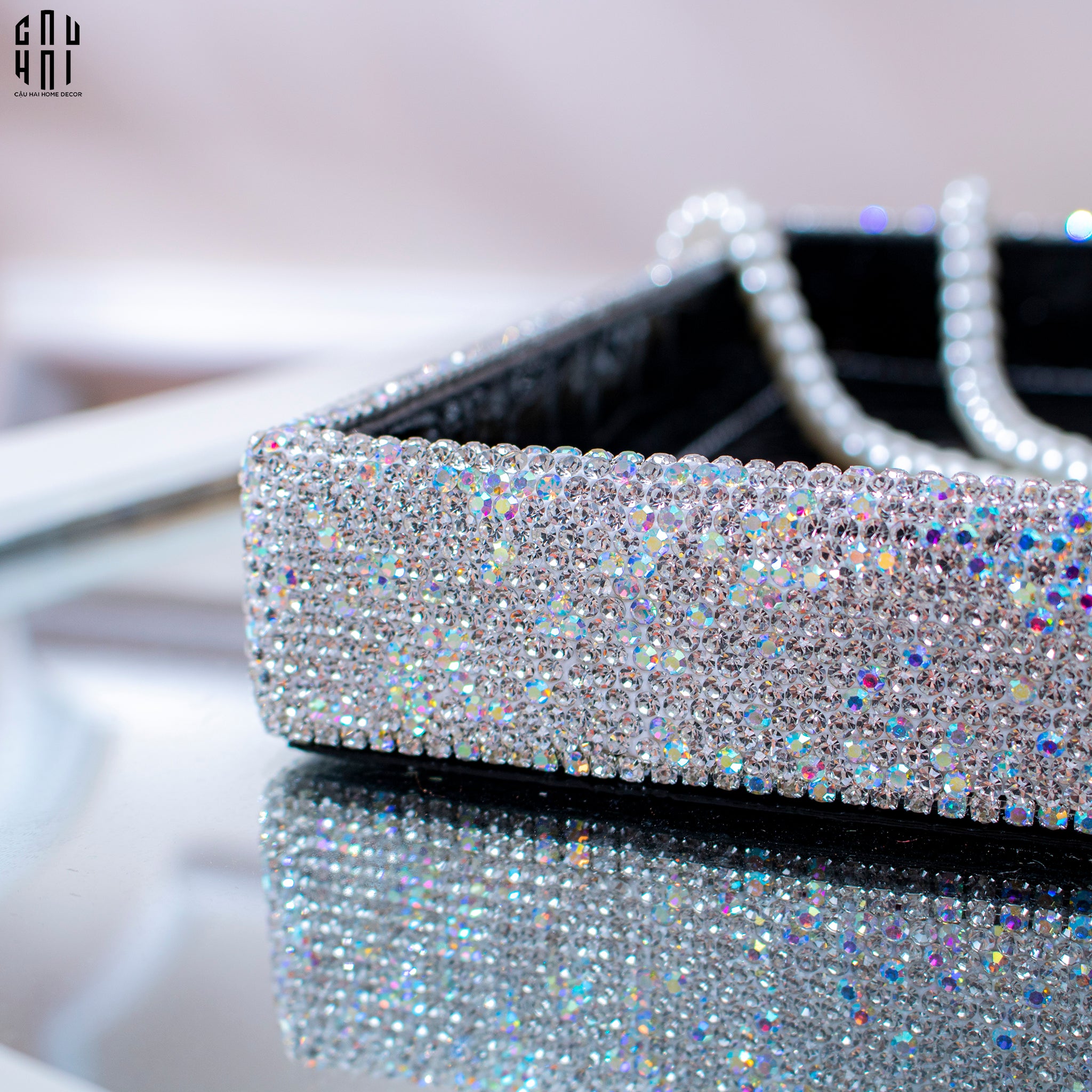 Haute Folie - Khay Da Cao Cấp Croco Diamond Bling Bling Up-CẬU HAI HOME DECOR
