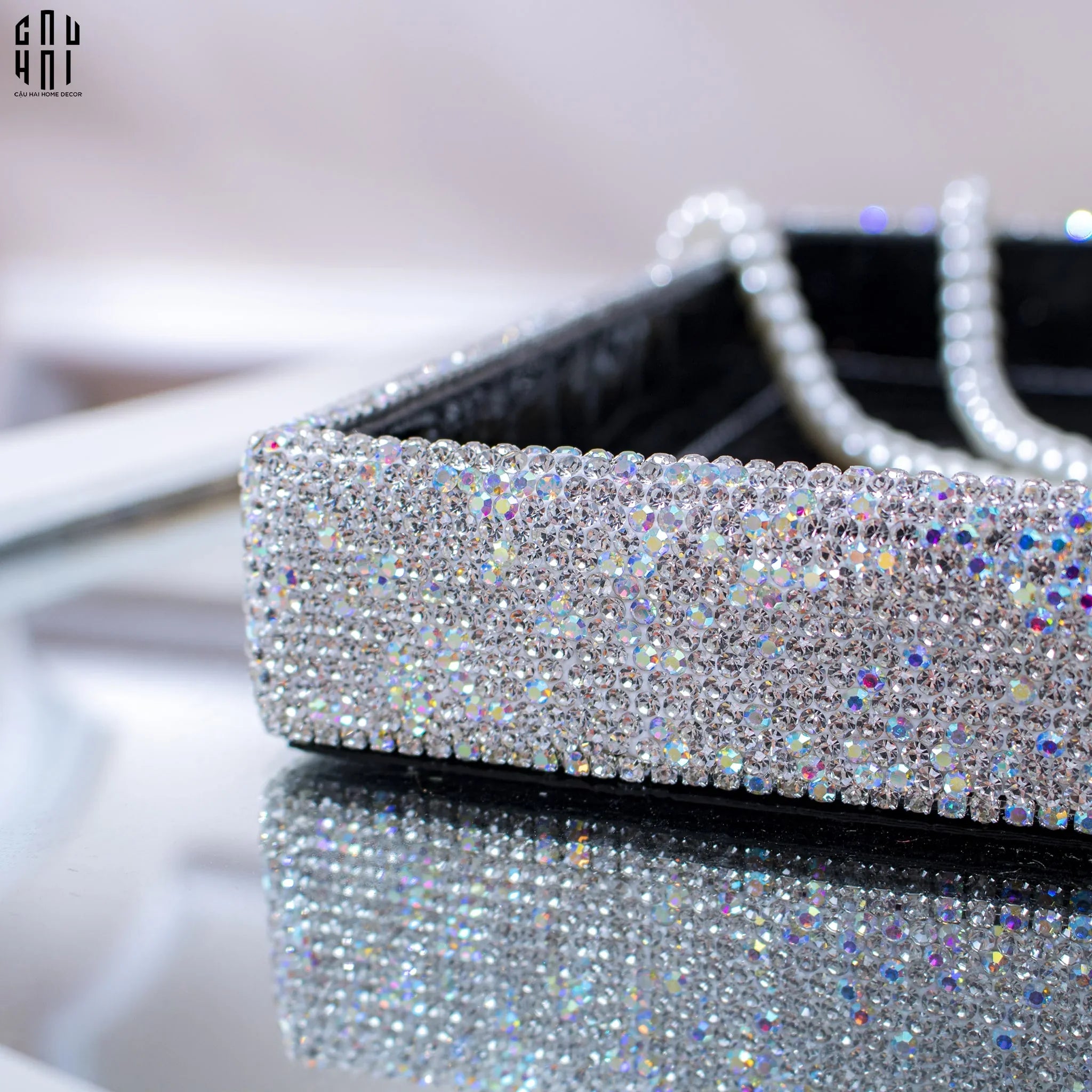 Haute Folie - Khay Da Cao Cấp Croco Diamond Bling Bling Up-CẬU HAI HOME DECOR