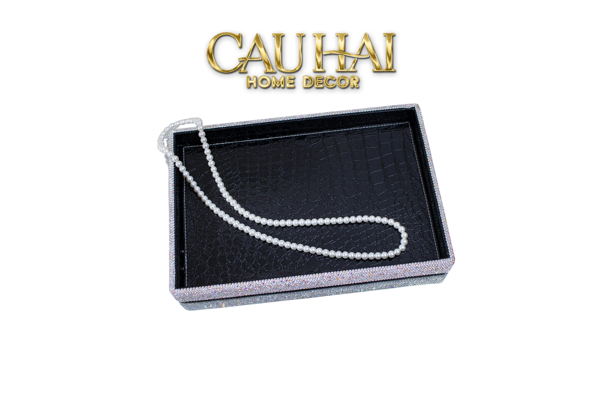 Haute Folie - Khay Da Cao Cấp Croco Diamond Bling Bling Up-CẬU HAI HOME DECOR