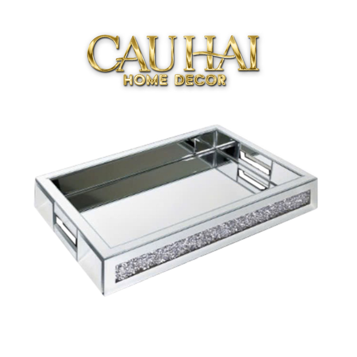 Haute Folie - Khay Gương Chữ Nhật Starlight Mirrored Tray 38x28x5-KHAY TRANG TRÍ-CẬU HAI HOME DECOR-CẬU HAI HOME DECOR