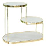 Haute Folie - Khay Kệ Đá Marble Trắng Tròn 2 Tầng Bàn Trang Điểm - New Orion Urban Marble Trays-Khay Kệ Tầng-CẬU HAI HOME DECOR-CẬU HAI HOME DECOR