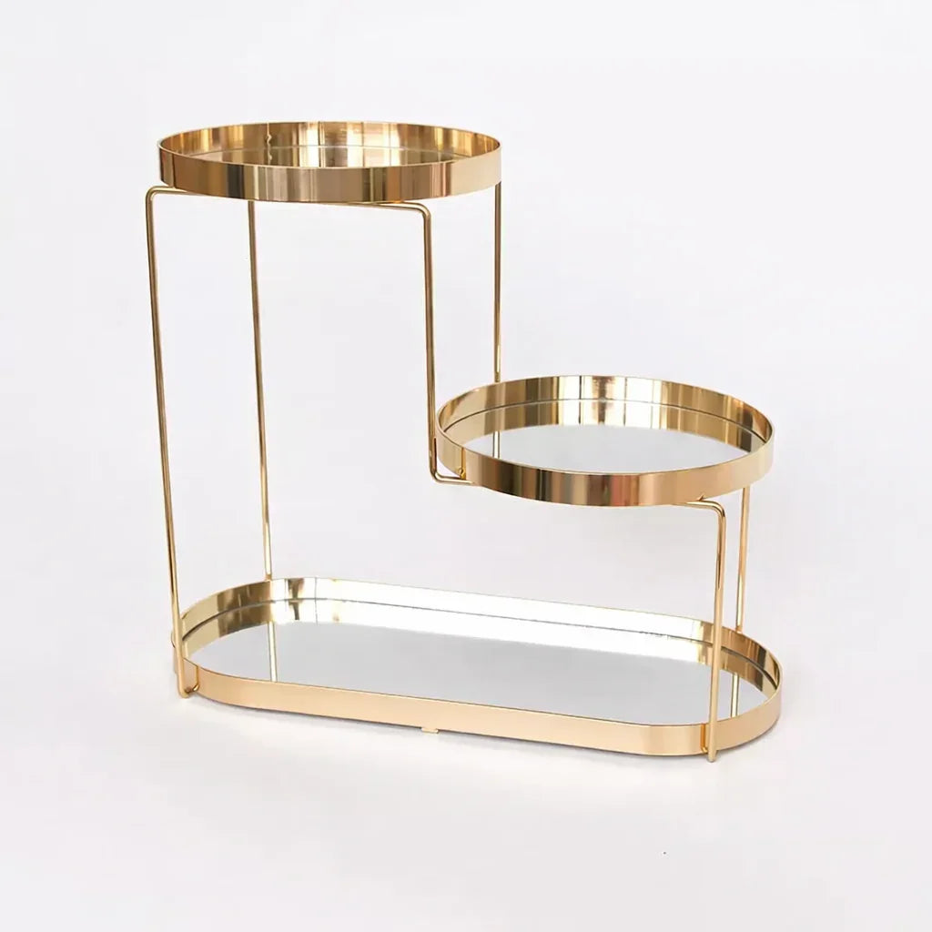 Haute Folie - Khay Kệ Gương Tròn 2 Tầng Bàn Trang Điểm - New Oracle Beauty Mirror Trays-CẬU HAI HOME DECOR