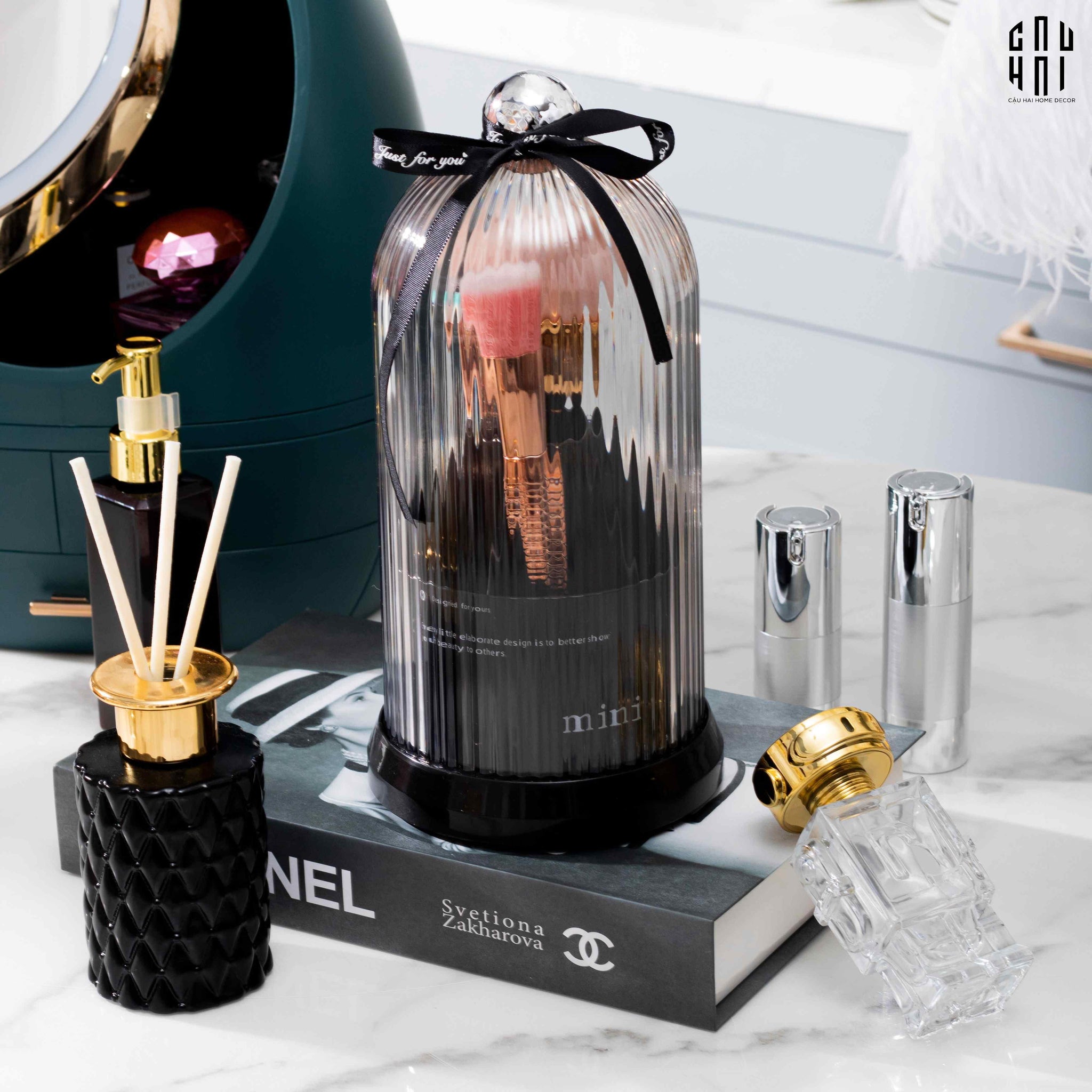 HAUTE FOLIE - LỌ ĐỰNG CỌ MIMI BLACK SS25-CẬU HAI HOME DECOR