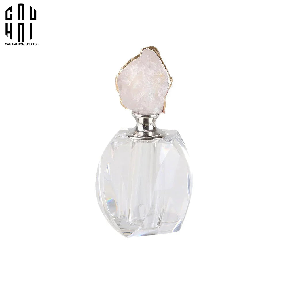 Haute Folie - Lọ Nước Hoa Đá Thạch Anh Pink Quartz Up-CẬU HAI HOME DECOR