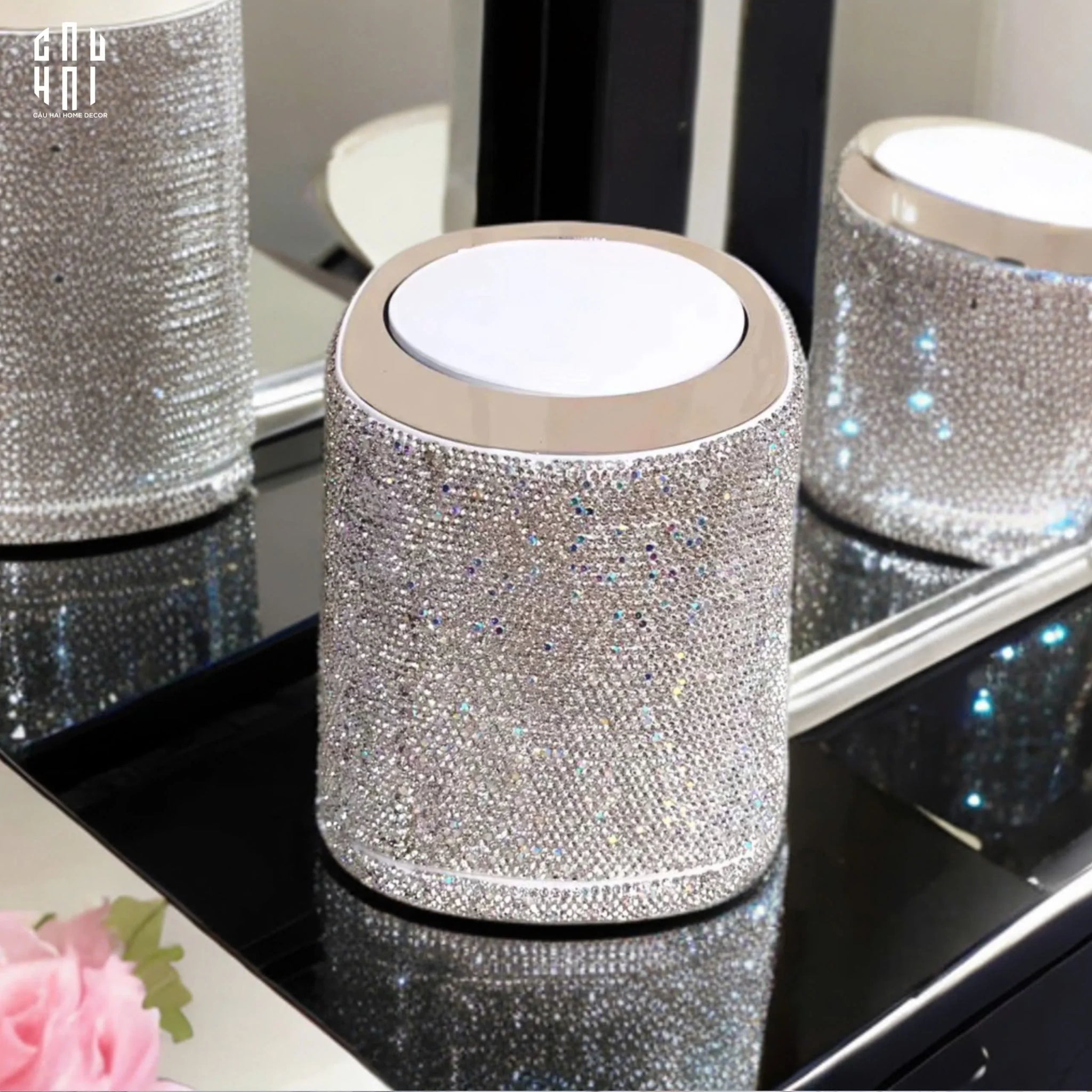 HAUTE FOLIE - THÙNG RÁC MINI DIAMOND FANTASY BLING BLING - CẬU HAI HOME DECOR