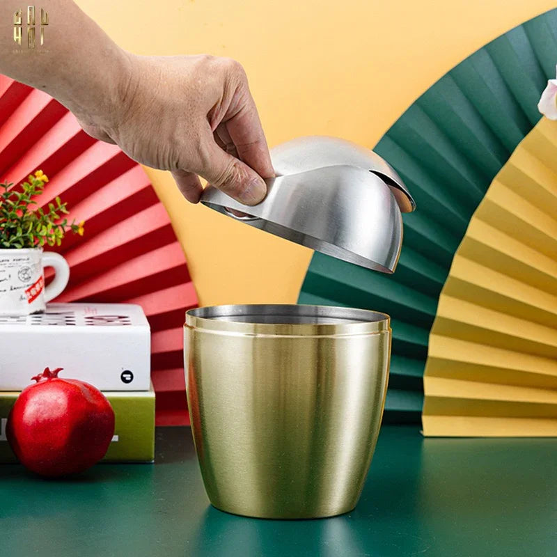 HAUTE FOLIE -THÙNG RÁC MINI PLATINUM EGG - CẬU HAI HOME DECOR