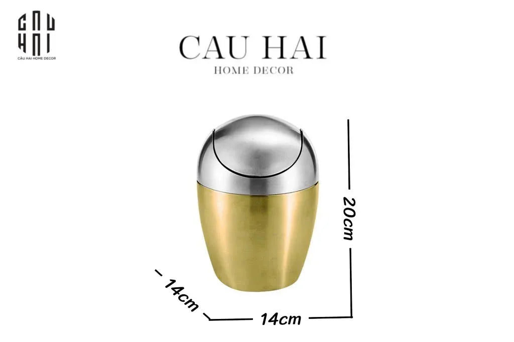 HAUTE FOLIE -THÙNG RÁC MINI PLATINUM EGG - CẬU HAI HOME DECOR