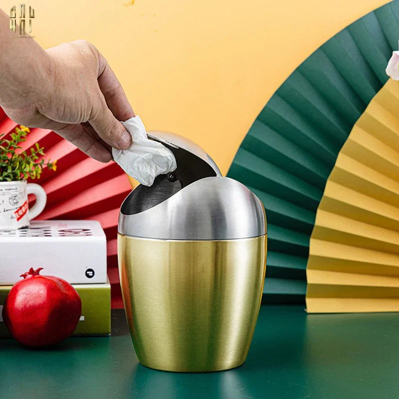 Haute Folie -Thùng Rác Mini Platinum Egg-Thùng Rác-Đối tác tại Trung Quốc theo từng đơn đặt hàng-CẬU HAI HOME DECOR