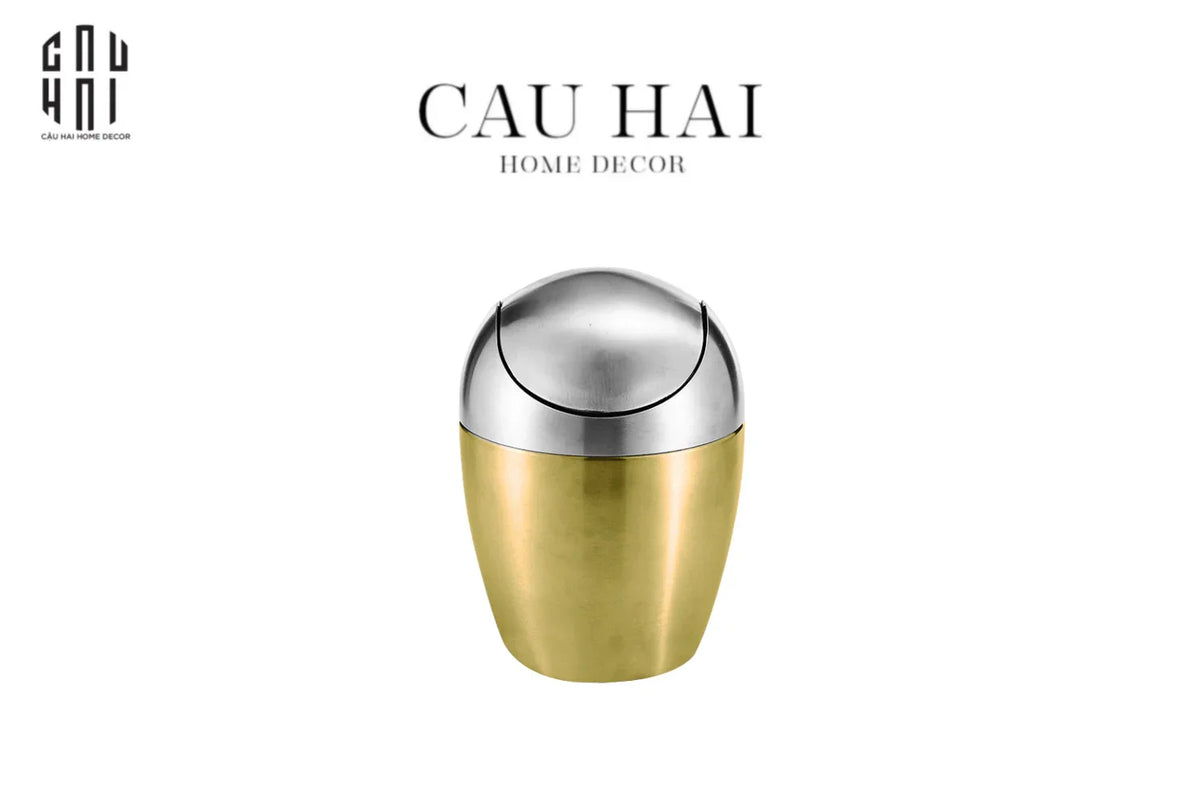 Haute Folie -Thùng Rác Mini Platinum Egg-Thùng Rác-Đối tác tại Trung Quốc theo từng đơn đặt hàng-CẬU HAI HOME DECOR
