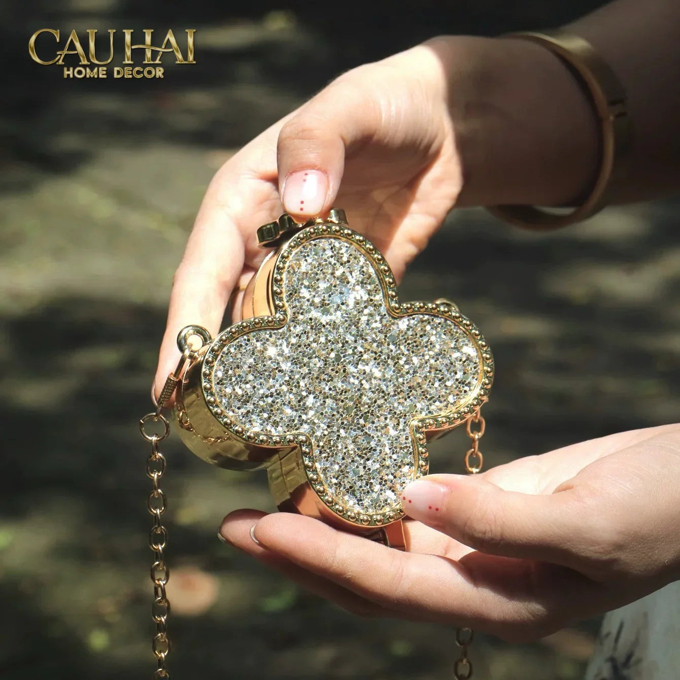 Haute Folie - Túi Pouch Mini Clover Diamond Bling Bling-CẬU HAI HOME DECOR