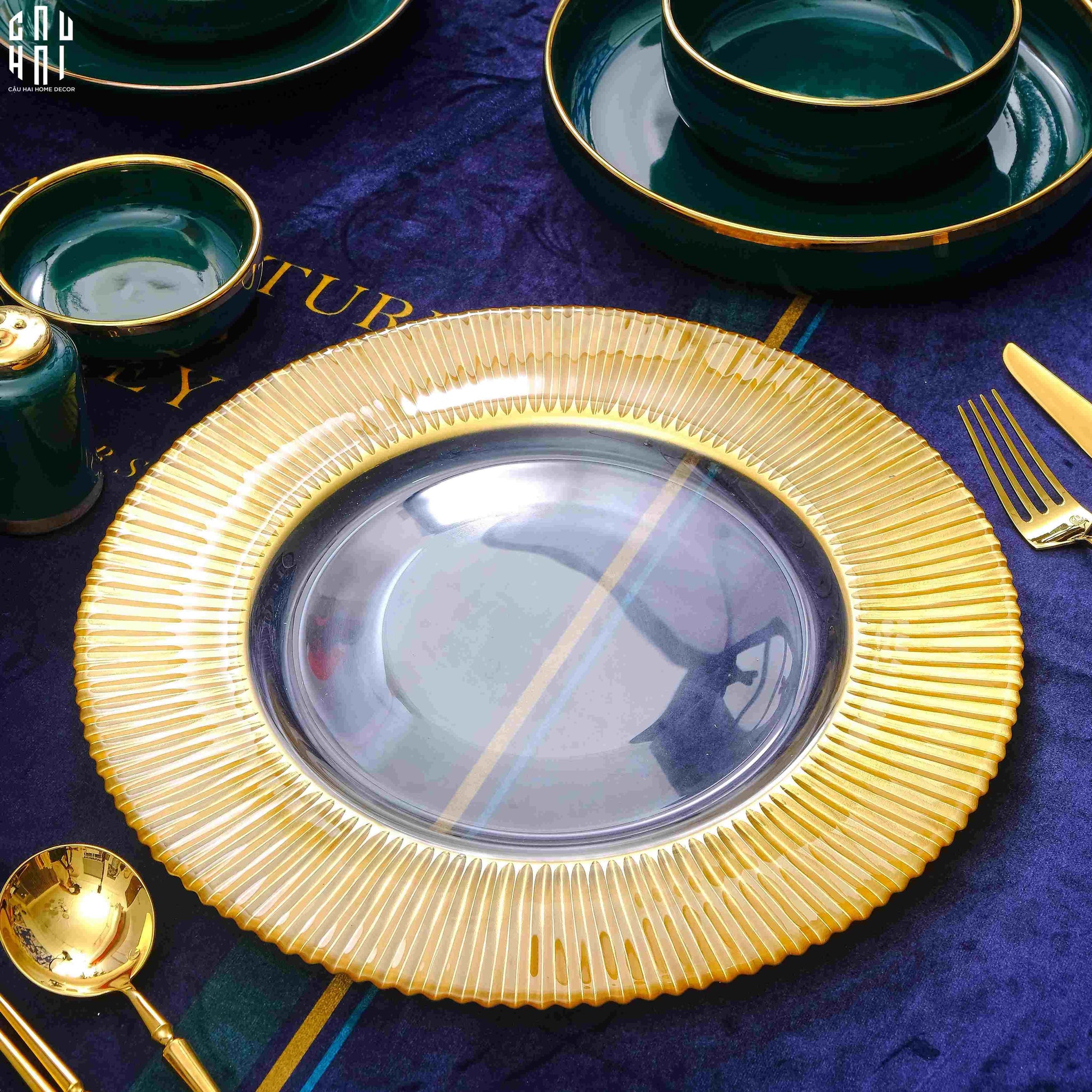 HERA DINNER FLAT PLATE 33CM SS25 - CẬU HAI HOME DECOR
