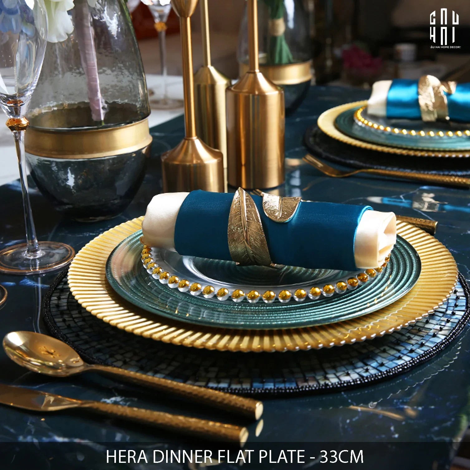 HERA DINNER FLAT PLATE 33CM SS25 - CẬU HAI HOME DECOR