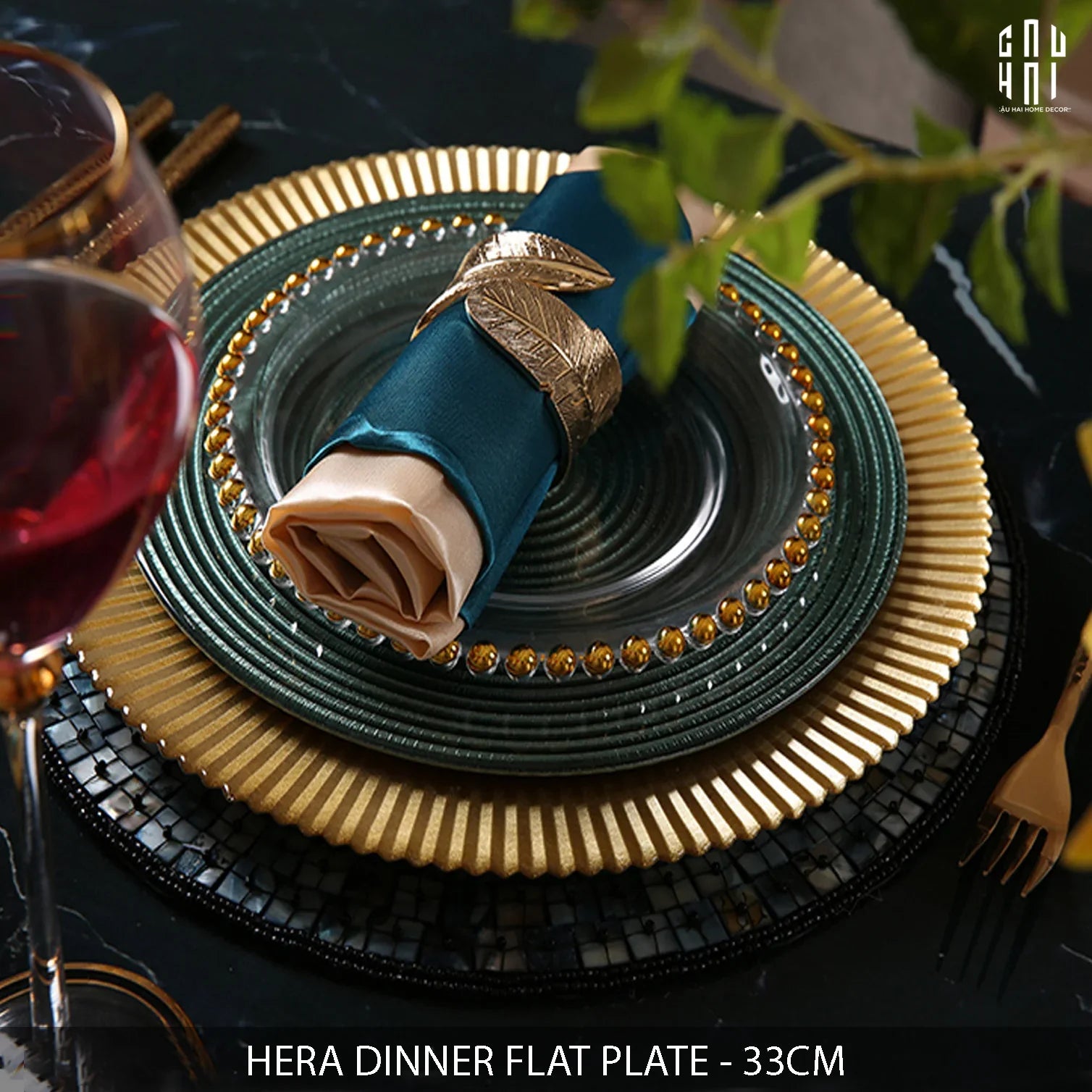 HERA DINNER FLAT PLATE 33CM SS25 - CẬU HAI HOME DECOR