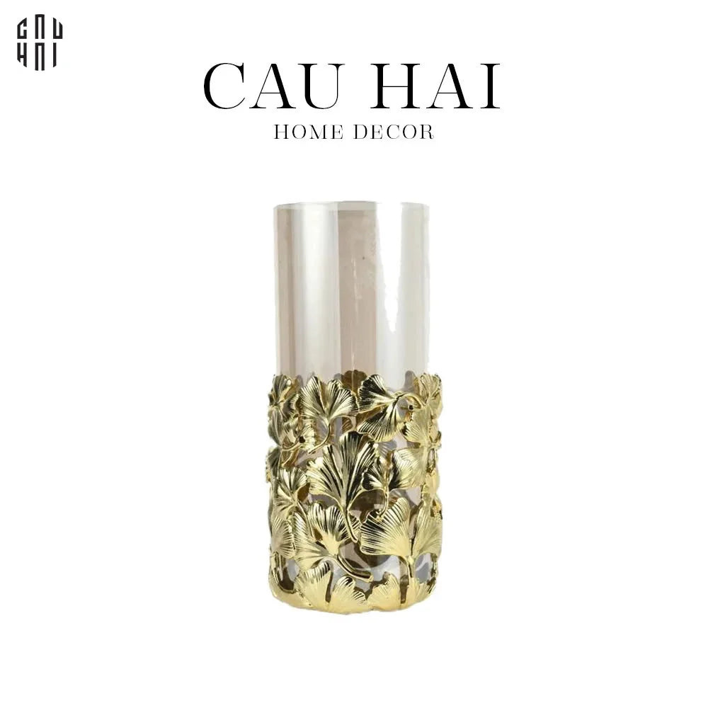 HOME COURURE - BÌNH HOA BRASSON GINKGO LEGACY - SIZE L-CẬU HAI HOME DECOR