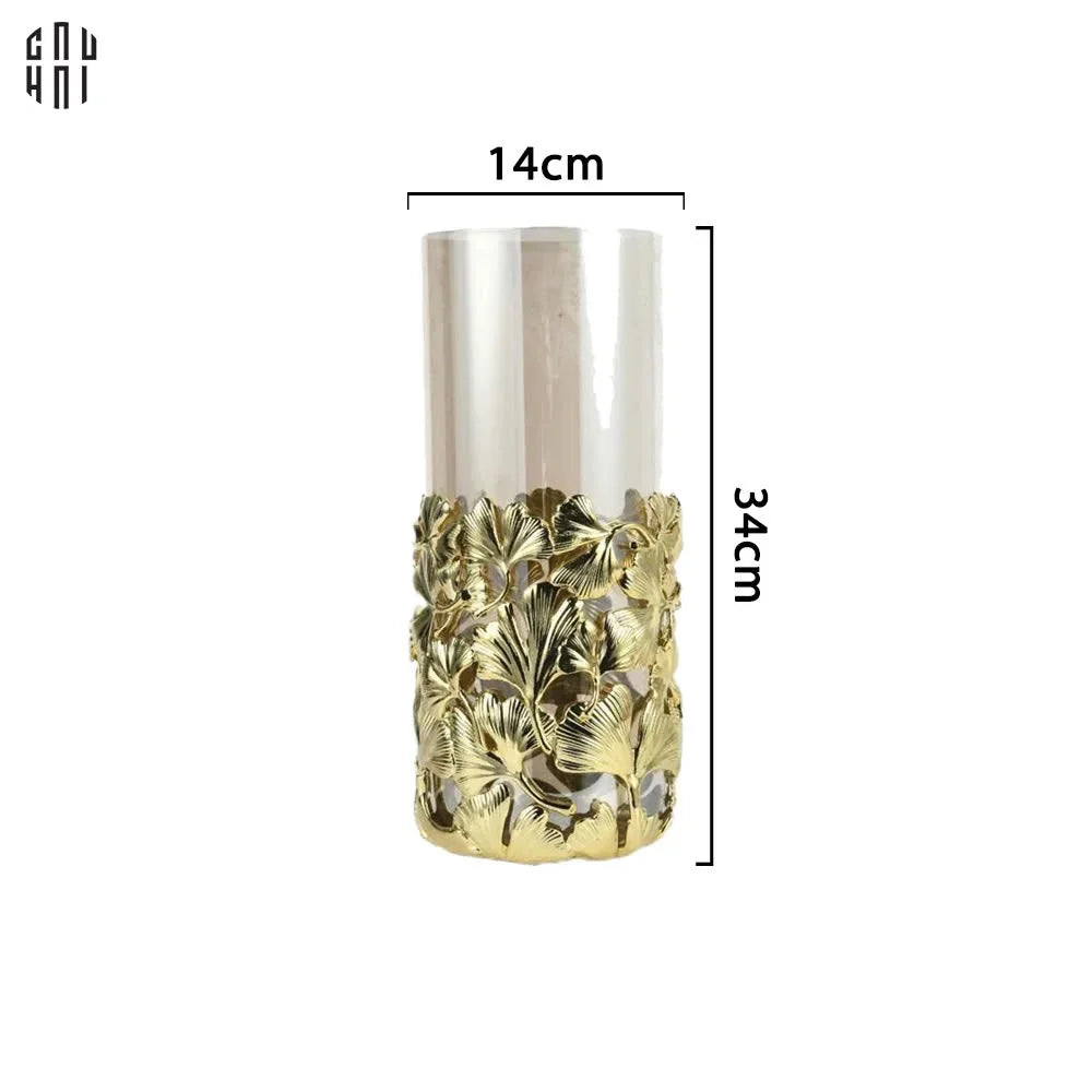 HOME COURURE - BÌNH HOA BRASSON GINKGO LEGACY - SIZE L-CẬU HAI HOME DECOR
