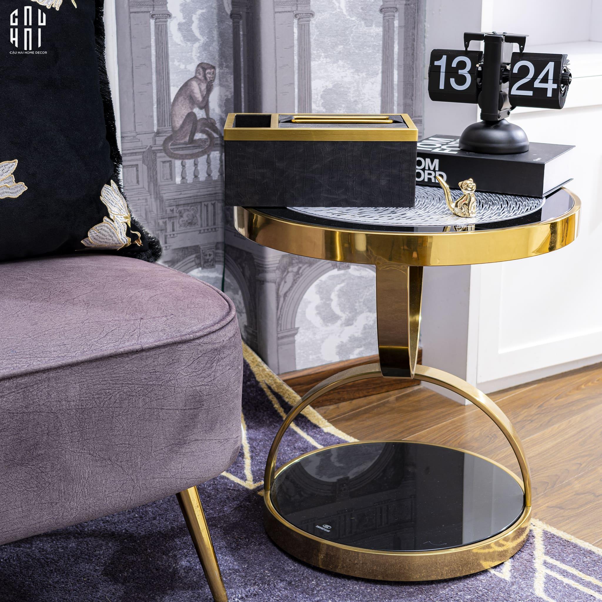 HOME COUTURE - BÀN SOFA GÓC CAO CẤP ORCHARD - SIDE TABLE SS25 - CẬU HAI HOME DECOR