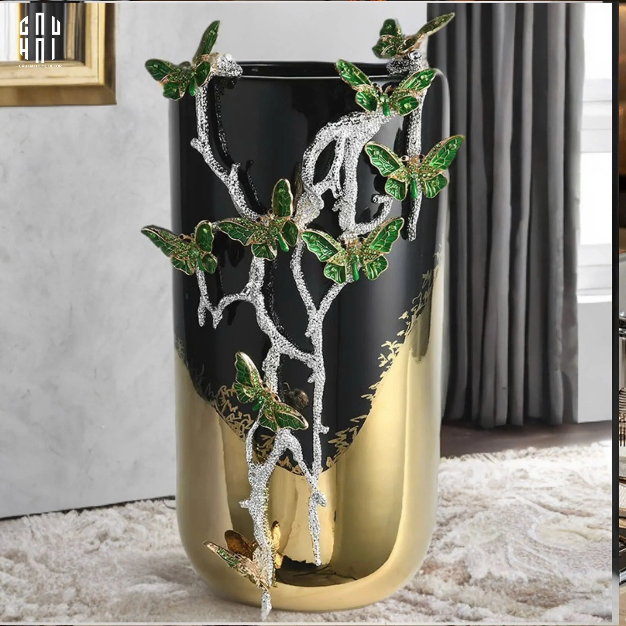 HOME COUTURE - BÌNH HOA ĐÁ QUÝ ALLURE OPULANCE VASE "THE HABSBURG TREASURE" H43 - CẬU HAI HOME DECOR