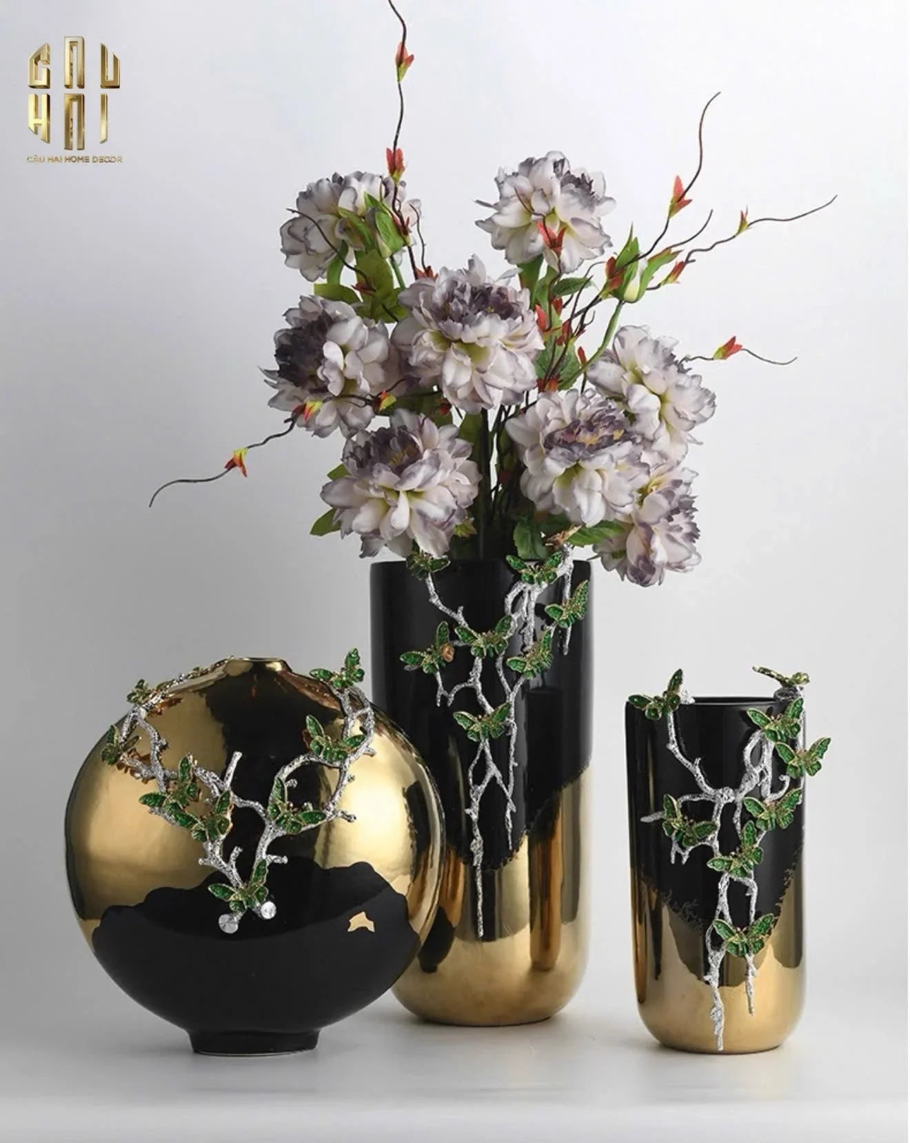 HOME COUTURE - BÌNH HOA ĐÁ QUÝ ALLURE OPULANCE VASE "THE HABSBURG TREASURE" H43 - CẬU HAI HOME DECOR