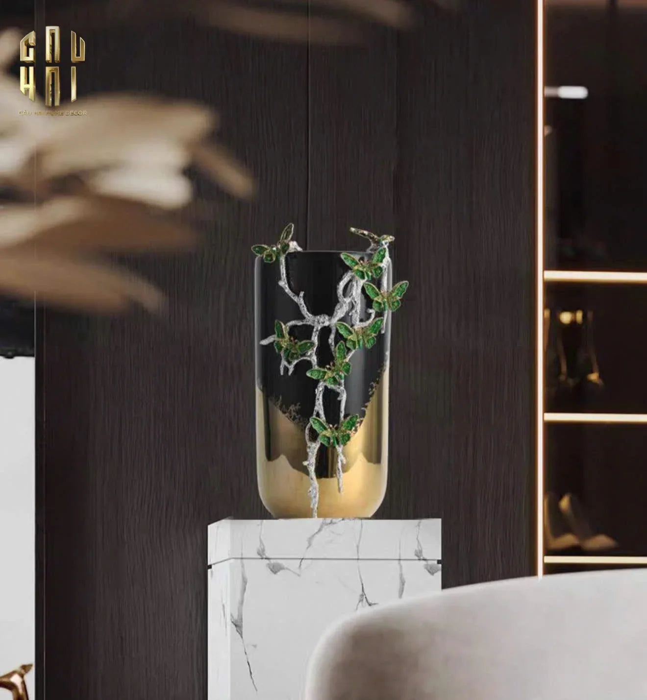 HOME COUTURE - BÌNH HOA ĐÁ QUÝ ALLURE OPULANCE VASE "THE HABSBURG TREASURE" H43 - CẬU HAI HOME DECOR