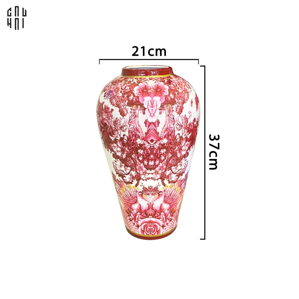 HOME COUTURE - BÌNH HOA CERAMIC JUNGLE PINKY BY D.O SS25-CẬU HAI HOME DECOR