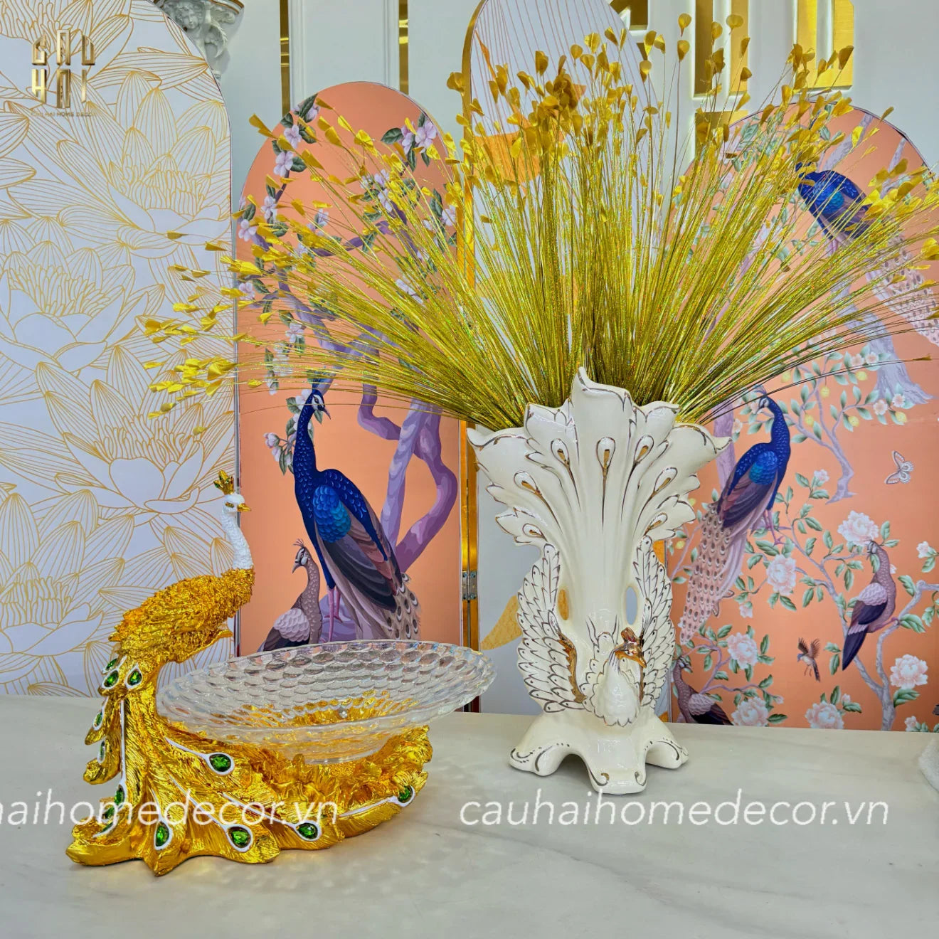HOME COUTURE - BÌNH HOA KHỔNG TƯỚC SS25 - CẬU HAI HOME DECOR
