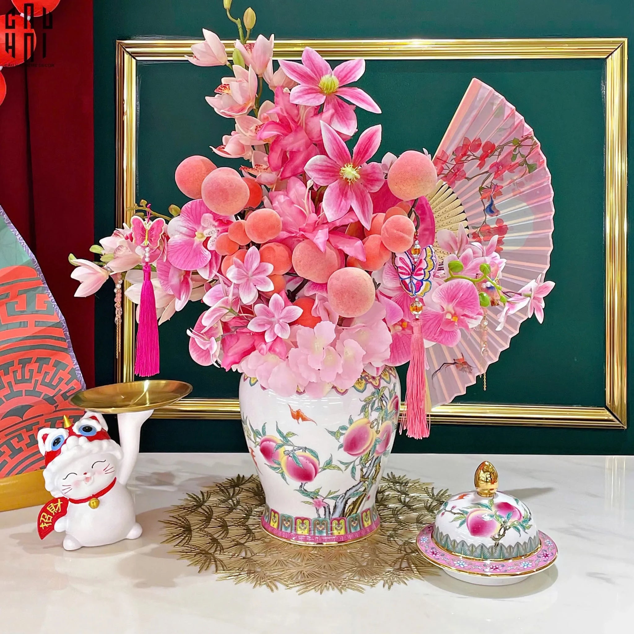 HOME COUTURE - BÌNH HOA PORCELAIN PEACH PATTERNS SS25-CẬU HAI HOME DECOR