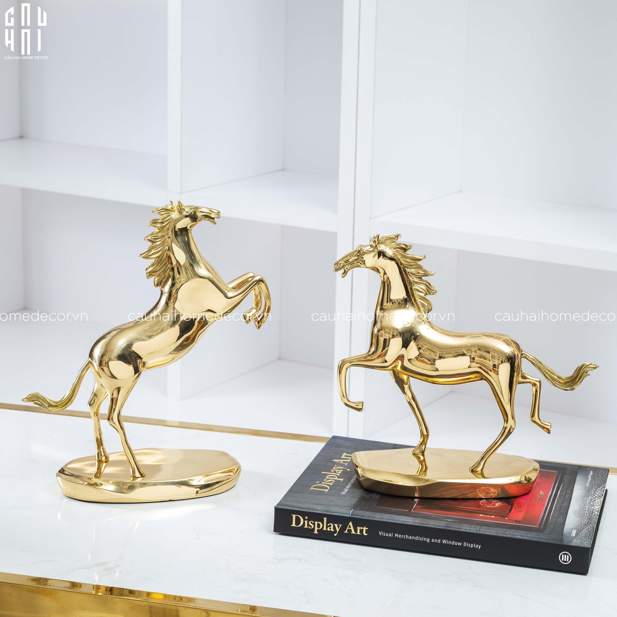 HOME COUTURE - TƯỢNG NGỰA BRASSON CHEVAL DE FORTUNE PREMIÈRE H24 UP-CẬU HAI HOME DECOR