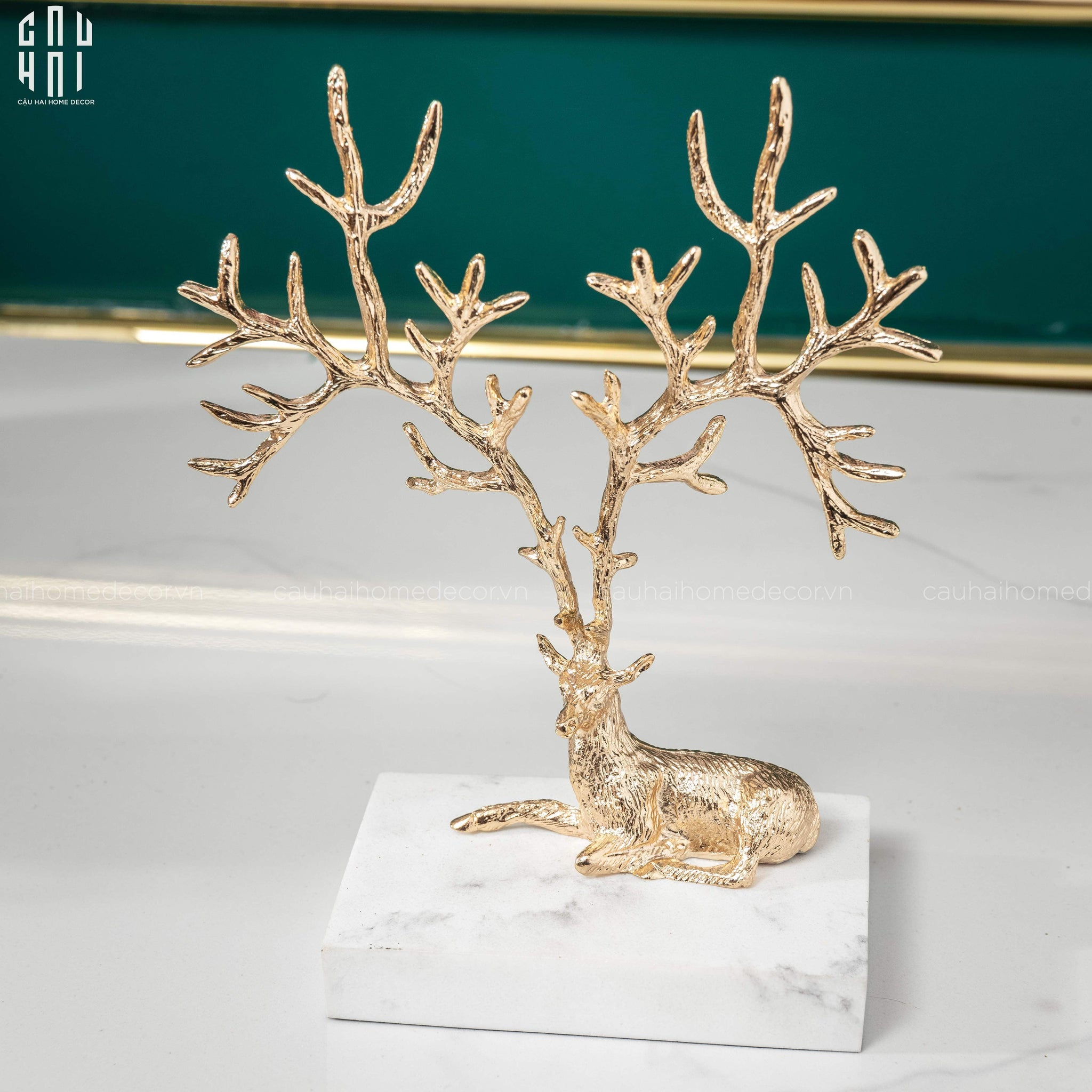 HOME COUTURE - BRASSON JEWELRY ORNAMENT - HEALING ELK) SS25-CẬU HAI HOME DECOR