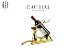HOME COUTURE - BRASSON PREMIUM WINE HOLDER - MYTHICAL GODDESS ELK SS25-CẬU HAI HOME DECOR