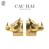 HOME COUTURE - CHẶN SÁCH RHINO BRONZE-CẬU HAI HOME DECOR
