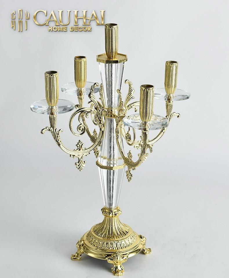 HOME COUTURE - ĐẾ NẾN CRYSTAL VERSAILLES CHANDERLIER H47 - CẬU HAI HOME DECOR