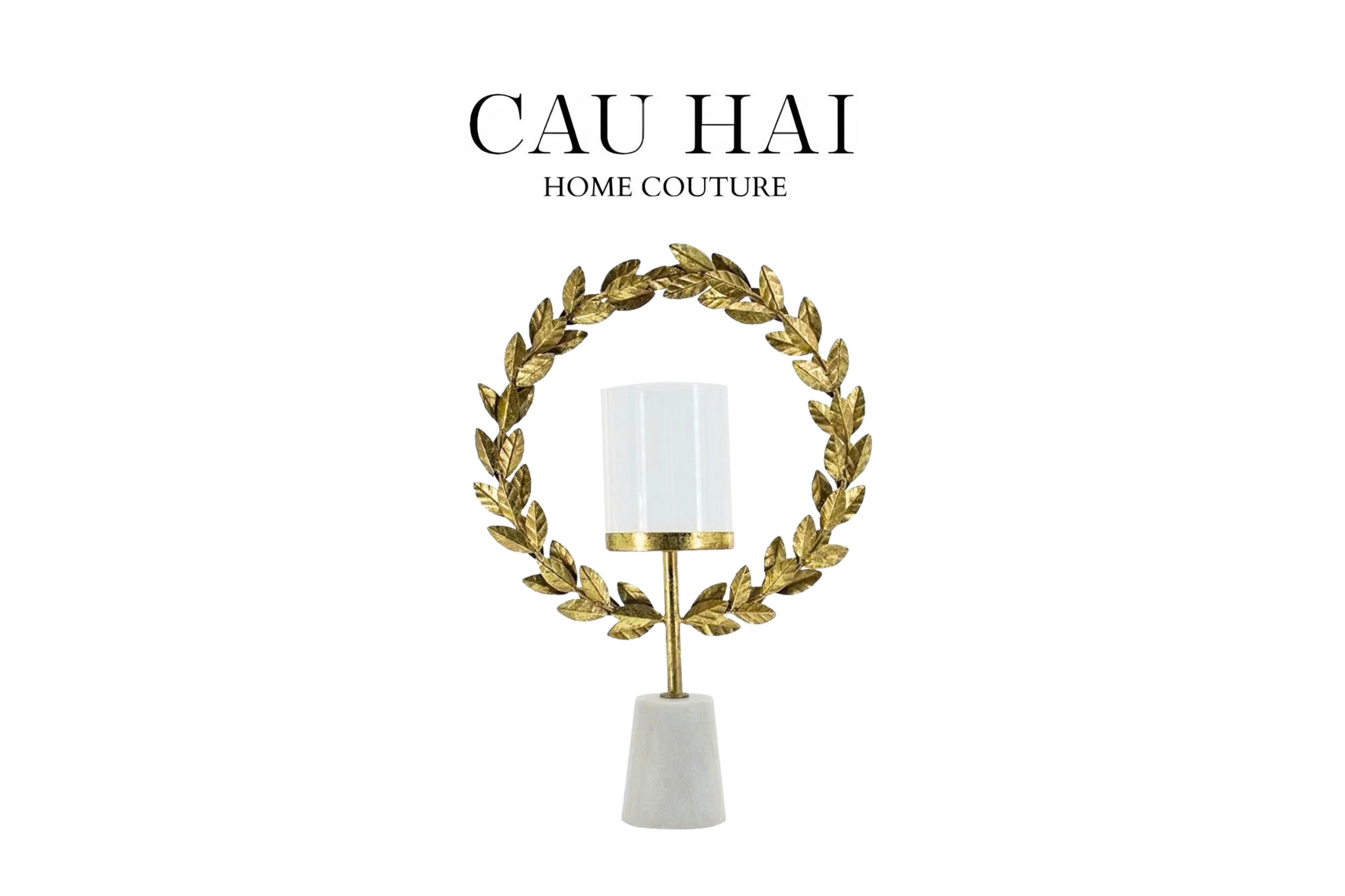 HOME COUTURE - ĐẾ NẾN LAUREL CANDLE HOLDER H45 - CẬU HAI HOME DECOR