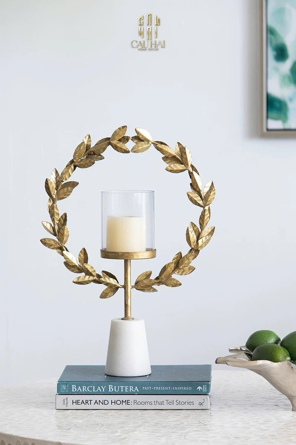 HOME COUTURE - ĐẾ NẾN LAUREL CANDLE HOLDER H45 - CẬU HAI HOME DECOR