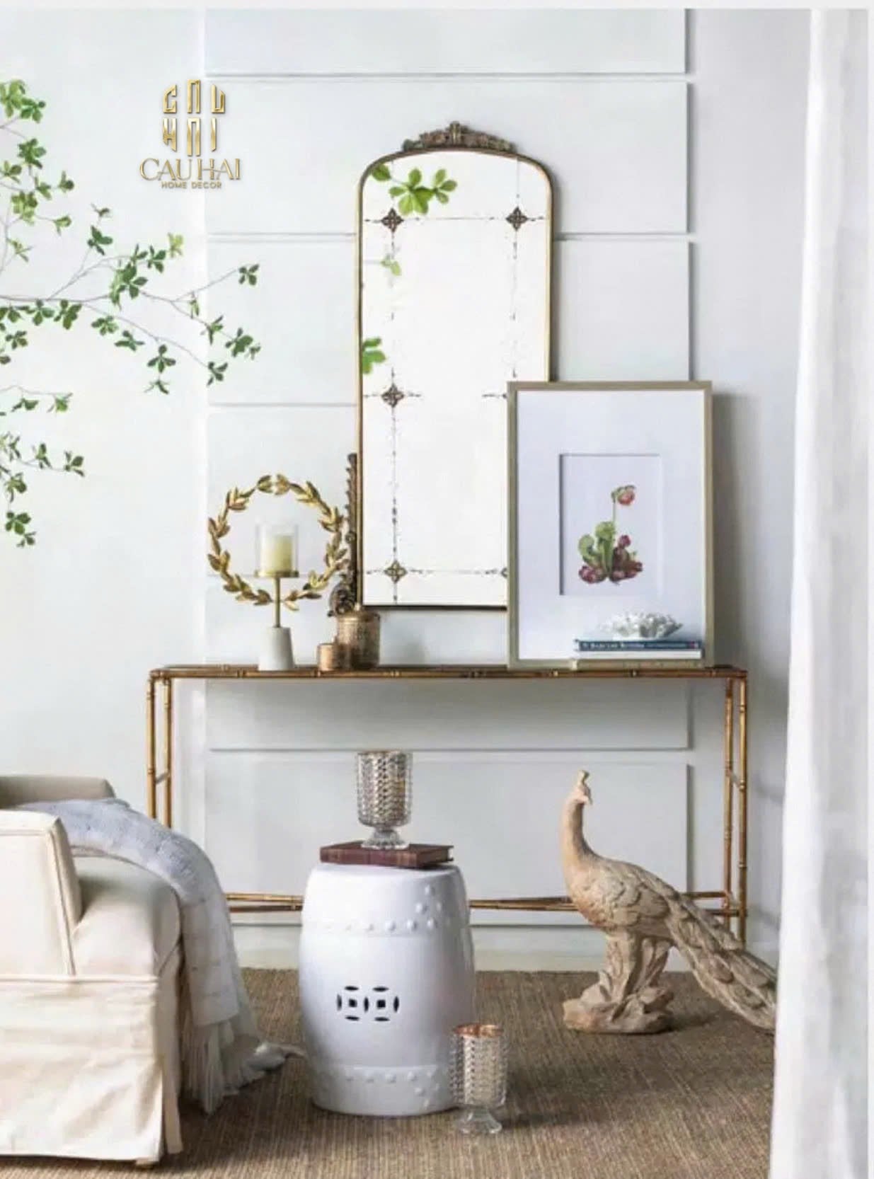 HOME COUTURE - ĐẾ NẾN LAUREL CANDLE HOLDER H45 - CẬU HAI HOME DECOR