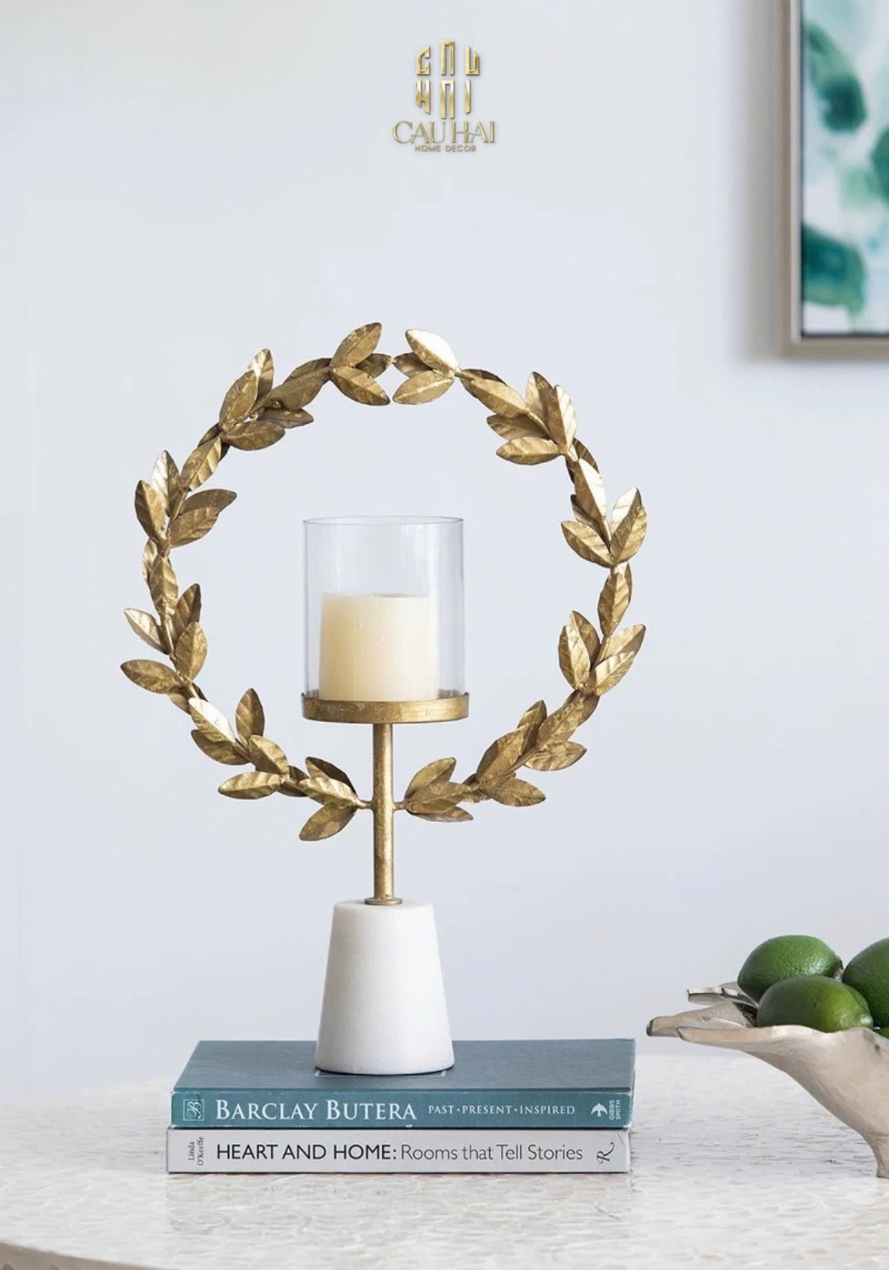 HOME COUTURE - ĐẾ NẾN LAUREL CANDLE HOLDER H45 - CẬU HAI HOME DECOR