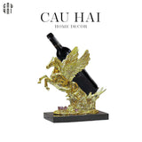 HOME COUTURE - TƯỢNG NGỰA ĐẾ ĐỠ CHAI VANG - ELITE PEGASUS WINE STAND UP-CẬU HAI HOME DECOR