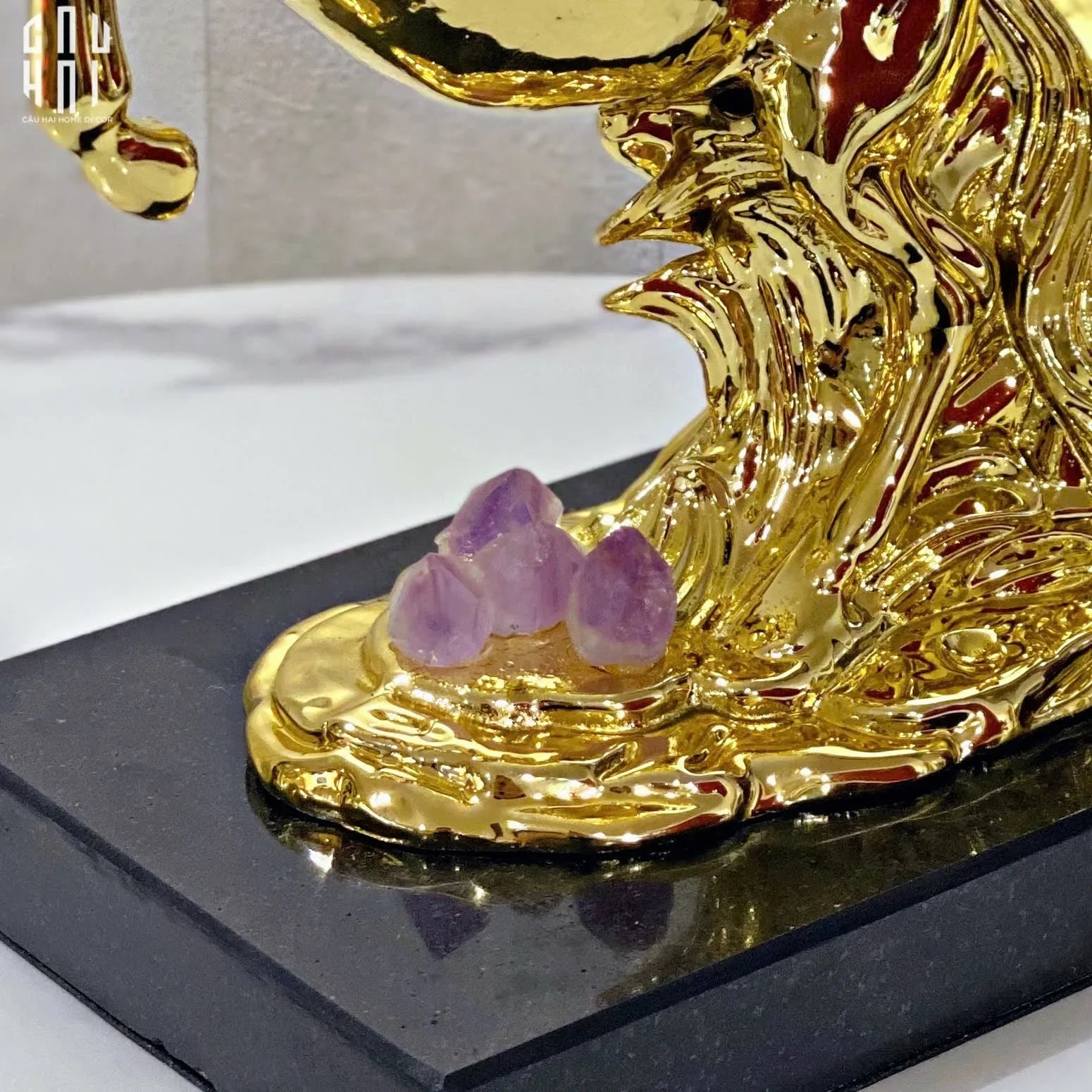 HOME COUTURE - TƯỢNG NGỰA ĐẾ ĐỠ CHAI VANG - ELITE PEGASUS WINE STAND UP-CẬU HAI HOME DECOR