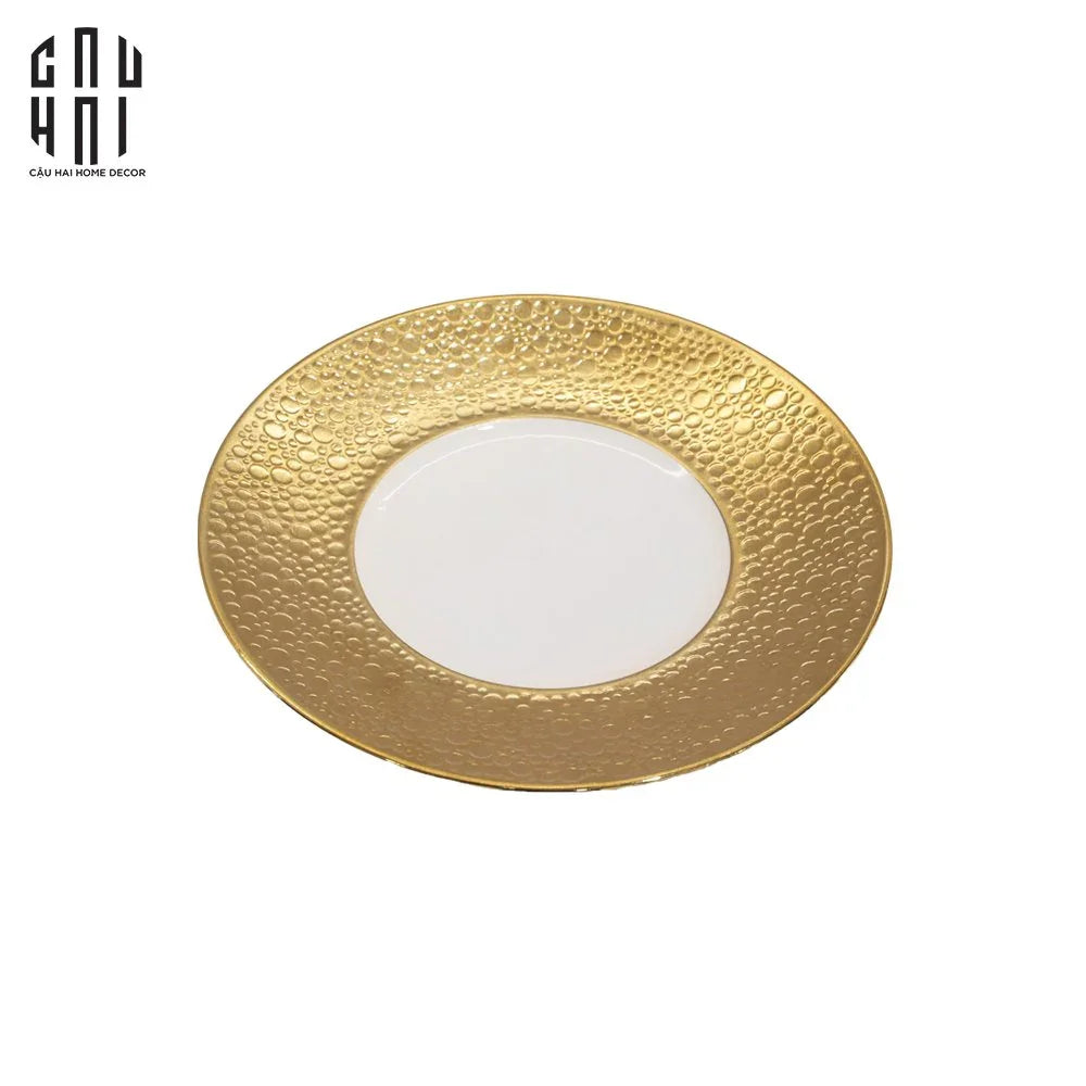 HOME COUTURE - ĐĨA GOLDEN BUBBLE DINNER 31 - SS25 - CẬU HAI HOME DECOR
