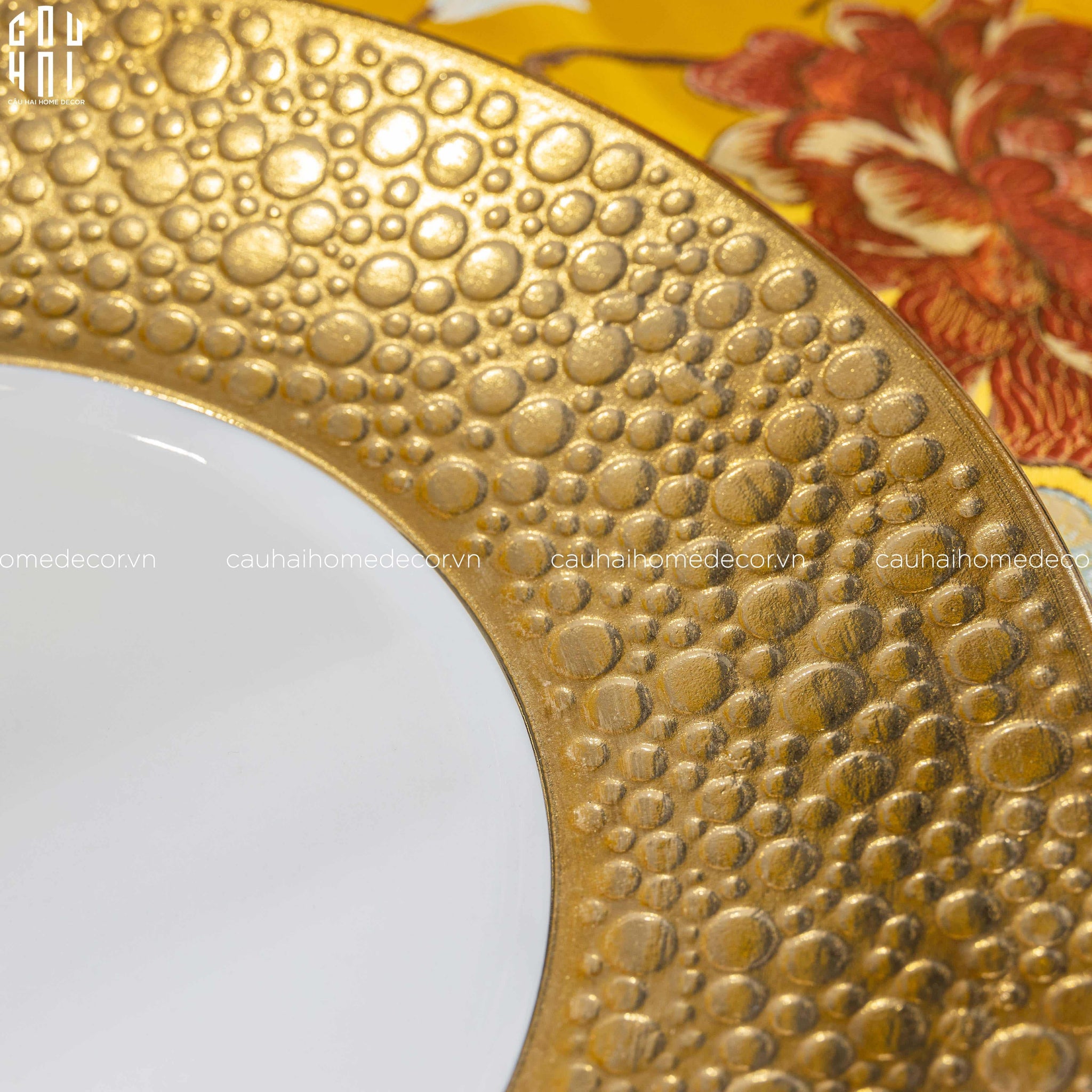 HOME COUTURE - ĐĨA GOLDEN BUBBLE DINNER 31 - SS25 - CẬU HAI HOME DECOR