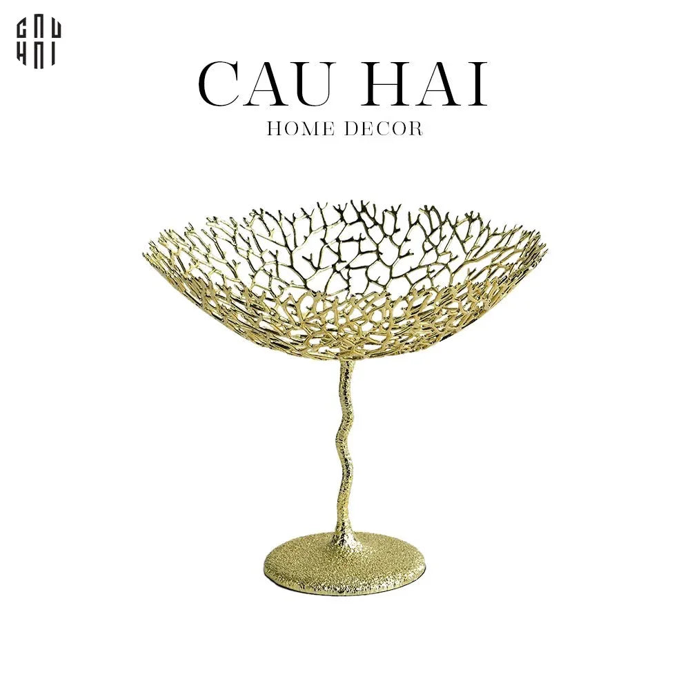 HOME COUTURE - ĐĨA PLATINUM MÉTAL DORÉ CORAIL SPÉCIALE-CẬU HAI HOME DECOR