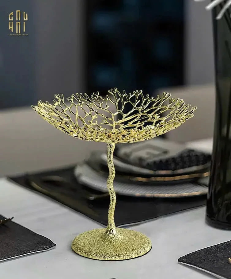 HOME COUTURE - ĐĨA PLATINUM MÉTAL DORÉ CORAIL SPÉCIALE-CẬU HAI HOME DECOR