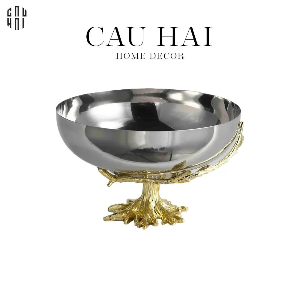 HOME COUTURE - ĐĨA PLATINUM REGAL MÉTALLIQUE BOWL - CẬU HAI HOME DECOR