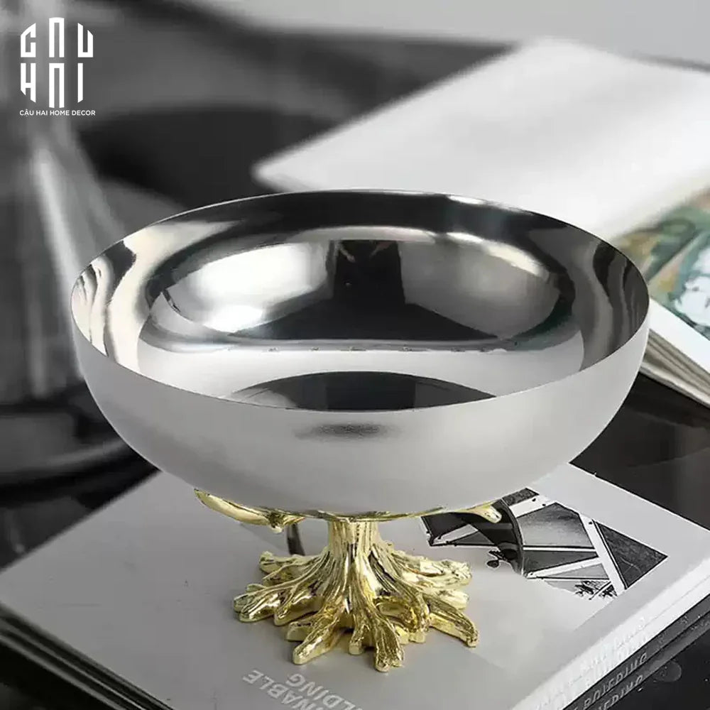 HOME COUTURE - ĐĨA PLATINUM REGAL MÉTALLIQUE BOWL - CẬU HAI HOME DECOR