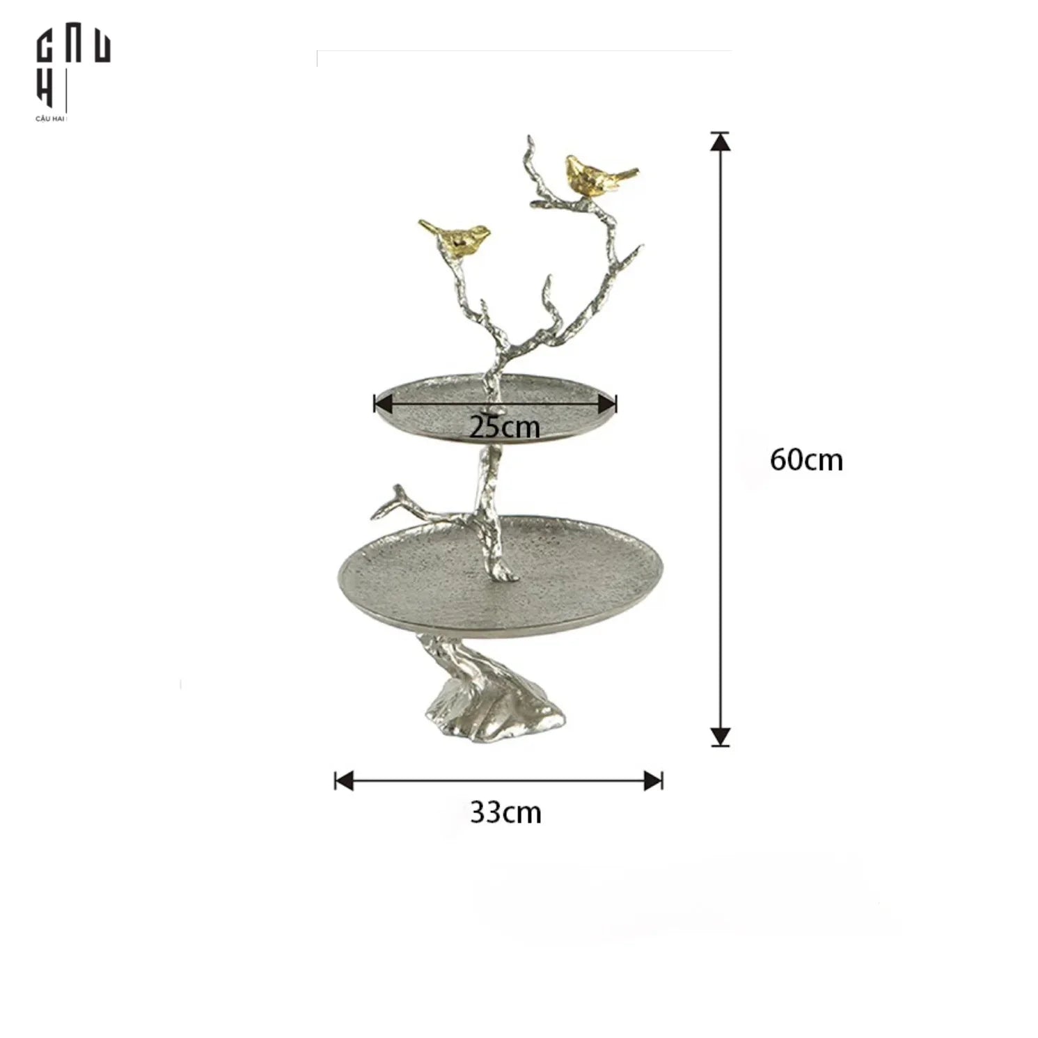 HOME COUTURE - ĐĨA TẦNG PLATINUM IMPERIAL LUXURY DISK ÉTAGÈRE - CẬU HAI HOME DECOR